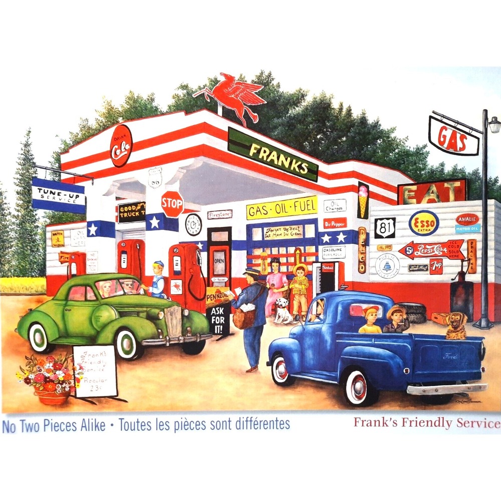 Bits and Pieces "Frank's Friendly Service"Jigsaw Puzzle 2000 Pc. 26x39" Complete